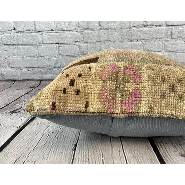 20 x 20 Rug Pillow Sapphire Enclave Turkish Pillow Cushion Cover For Sale - Image 4 of 4