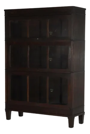 Antique Macey Arts & Crafts Mission Oak 3 Stack Barrister Bookcase C1910