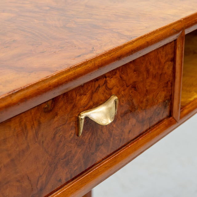 Art Deco Italian Burl Wood Desk, 1930s For Sale - Image 10 of 16