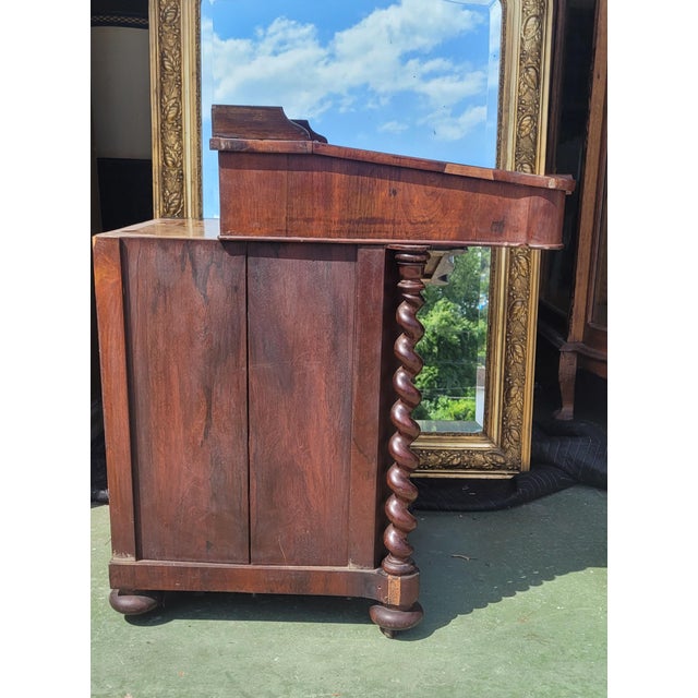 19th Century Victorian Barley Twist Davenport Desk For Sale - Image 9 of 17