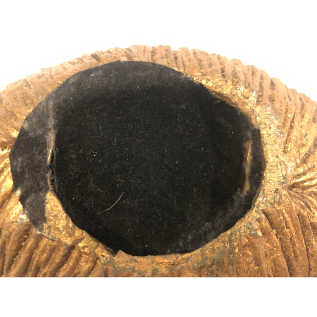 1950s Gold Brutalist Style Decorative Bowl For Sale - Image 6 of 8