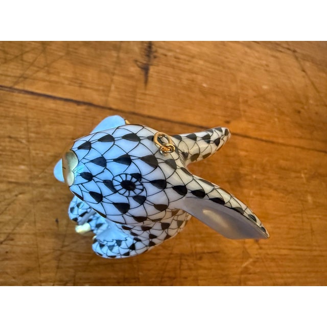 Early 21st Century Herend Fishnet "Scratching" Bunny 1st Edition Ornament For Sale - Image 5 of 6