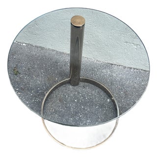 Mid 20th Century Attributed Leon Rosen Pace Brass Side Table For Sale