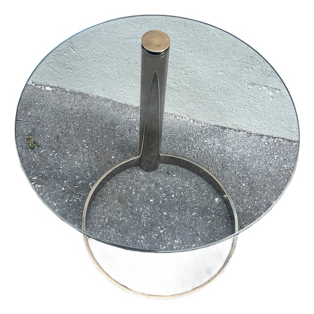 Mid 20th Century Attributed Leon Rosen Pace Brass Side Table For Sale