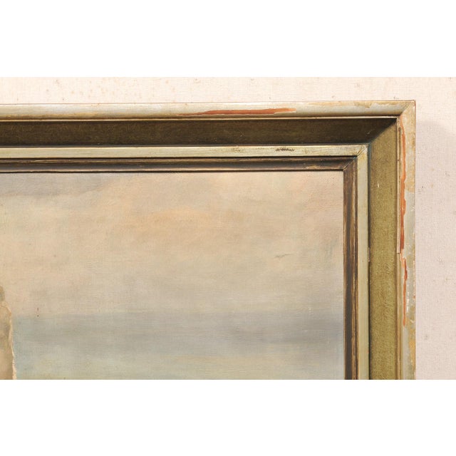 Swedish Framed Ocean Cliff Painting, c.1932 For Sale In Atlanta - Image 6 of 13