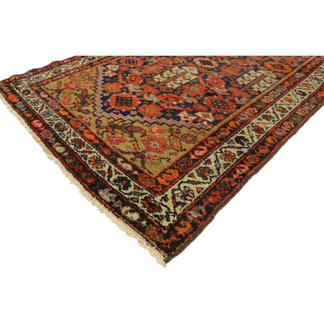 76380 Antique Persian Malayer Rug, 03'03 x 13'00. The Enchanted Hinnai: An Antique Persian Malayer Masterpiece of Floral...