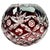 1950s Bohemian Globe Vase in Ruby-Red Cut-to-Clear Collard Crystal with Geometric Decoration, 1950 For Sale - Image 5 of 7