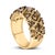Haus of Brilliance 10K Yellow Gold Plated .925 Sterling Silver 3.0 Cttw Champagne Diamond Multi Lattice Band Ring - Size 7 For Sale - Image 4 of 6