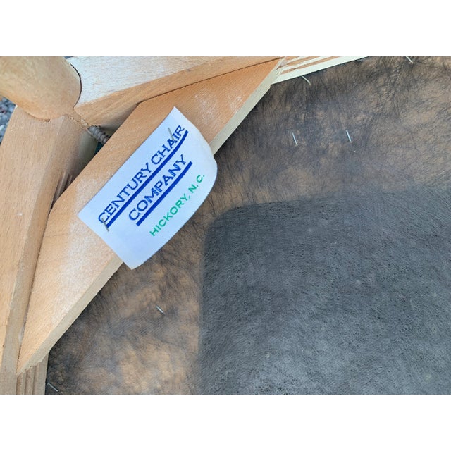 Wood 1960s Set of 6 Century Furniture Wheat Sheaf Dining Arm Chairs For Sale - Image 7 of 7