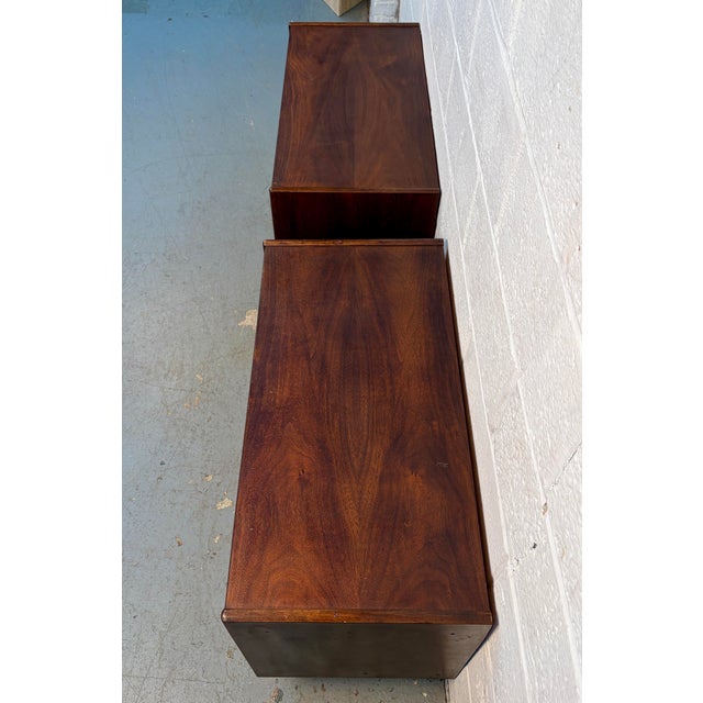 Pair of Mid 20th Century Walnut Cabinets For Sale - Image 13 of 18