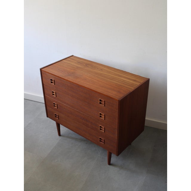 Wood Vintage Danish Chest of Drawers in Teak, 1960s For Sale - Image 7 of 8