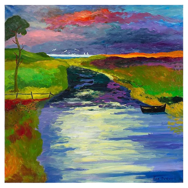 Jean Duquoc, Les Goélands Dansent Près de L'océan, 2021, Acrylic on Canvas For Sale