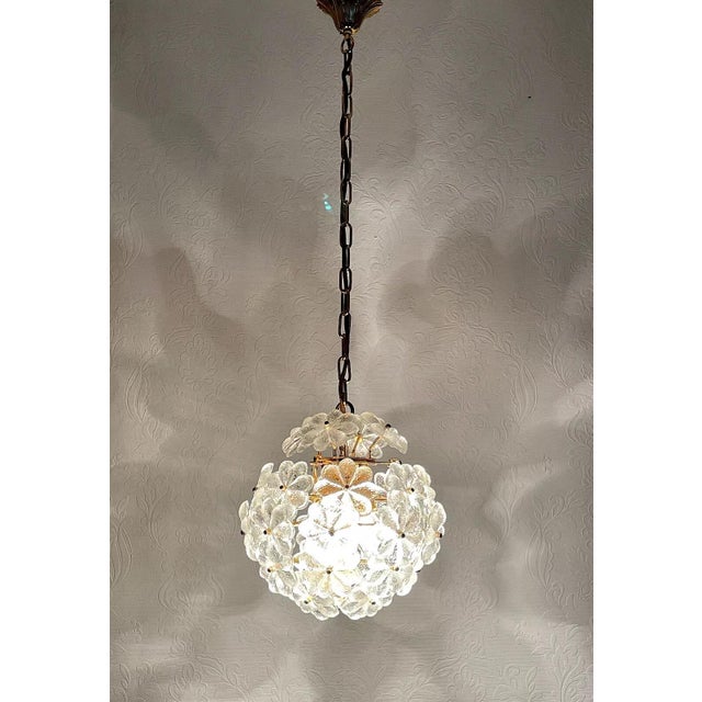 Flowers Hanging Lamp in Murano Glass by Christoph Palme, 1960s For Sale - Image 11 of 12