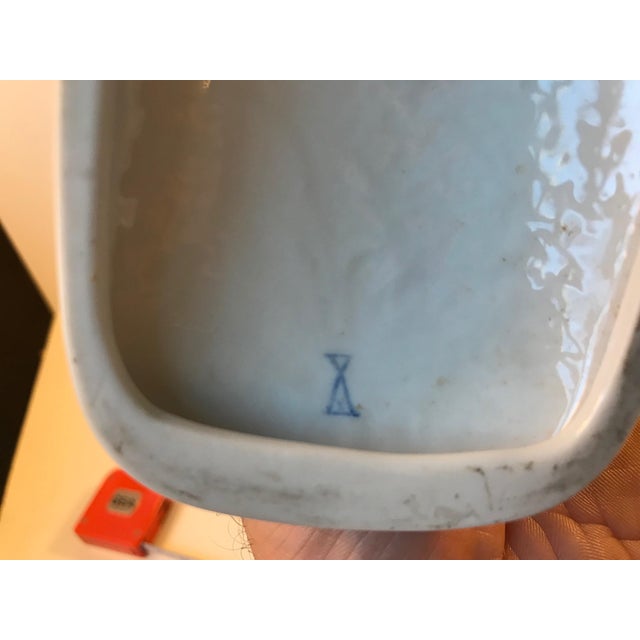 Mid-Century Modern Mid-Century Brass and White Porcelain Candle Holder, 1950s For Sale - Image 3 of 9