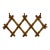 1950s Expandable Bulgarian Faux Bamboo Wooden Coat and Hat Rack For Sale