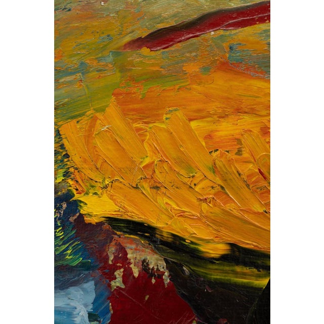 Late 20th Century Besso Bakradze Unpredictable Criterion 1993 Signed Abstract Oil Painting Canvas For Sale - Image 5 of 8
