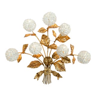 1950s Hydrangea Wall Light For Sale