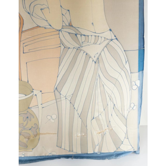 20th Century Decorative Print on Silk After "Woman Bathing" by Mary Cassatt For Sale - Image 4 of 7