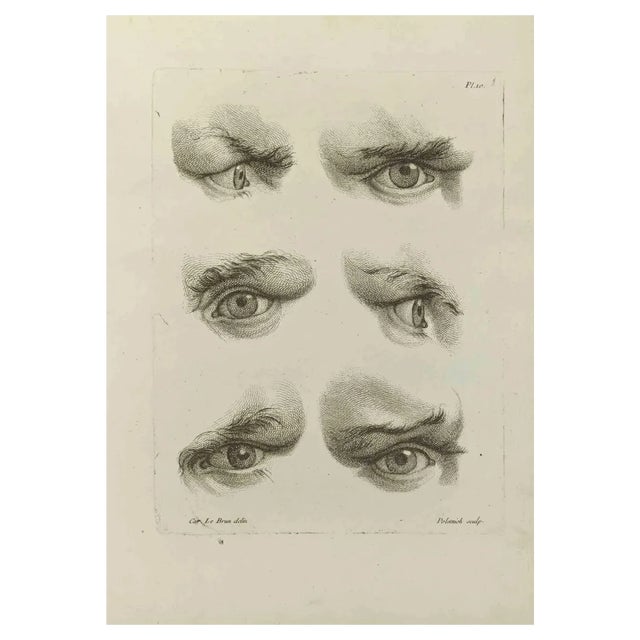 Jean François Poletnich, Eyes, Etching, 1755 For Sale