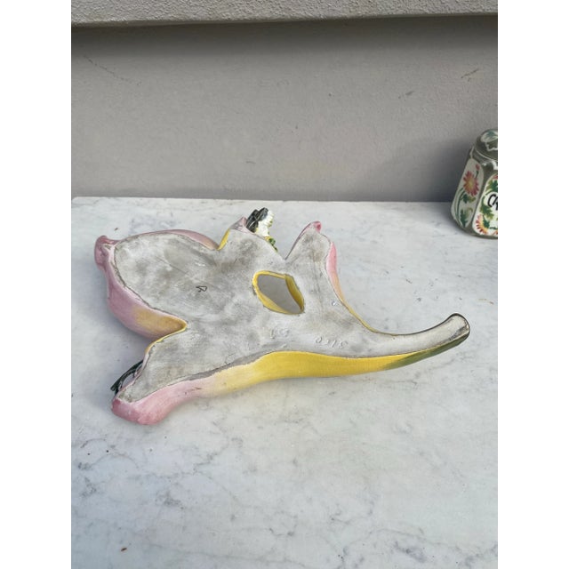 French Majolica Lily of the Valley Wall Pocket Fives Lille Circa 1890 For Sale In Austin - Image 6 of 6