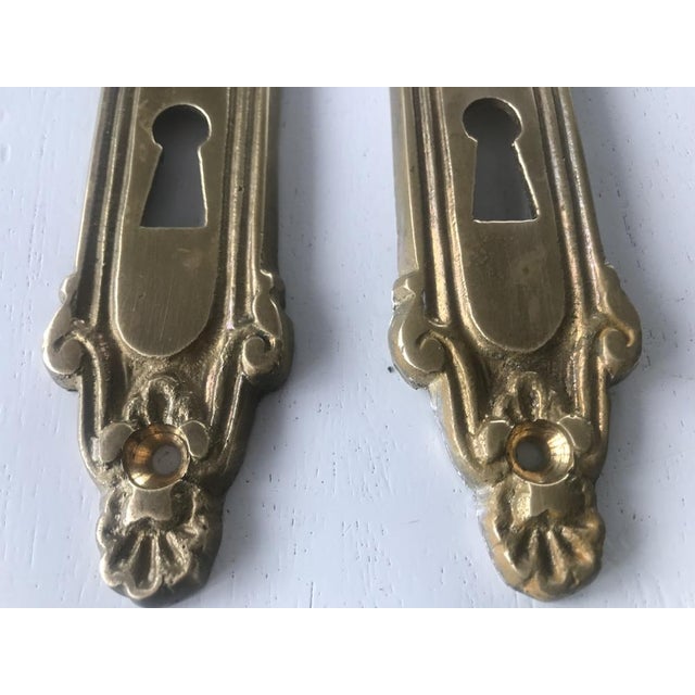 Art Nouveau Brass Handles and Signboards, 1950s, Set of 4 For Sale - Image 14 of 18