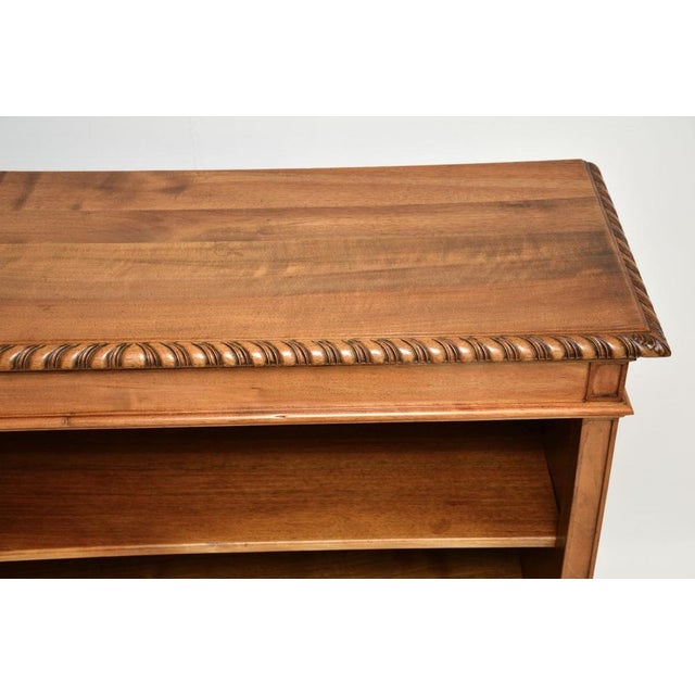 Antique Walnut Open Bookcase, 1920 For Sale - Image 10 of 11