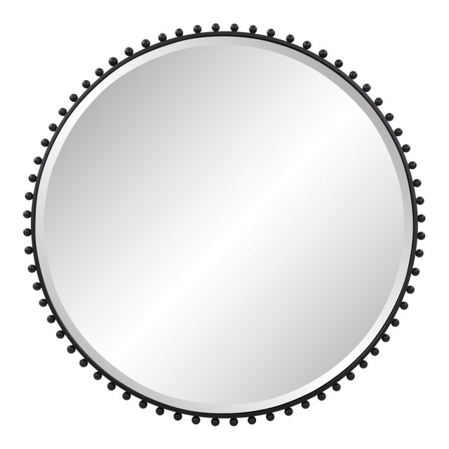 Bellfore Beaded Round Mirror For Sale