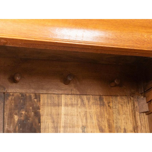Antique German Oak Wardrobe For Sale - Image 11 of 12