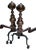 Andirons With Patinated Bronze Flower Bouquets For Sale - Image 15 of 15