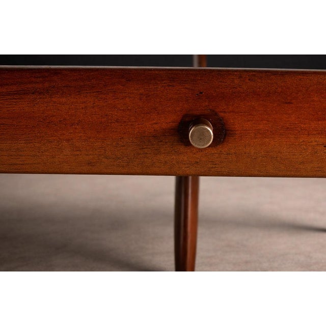 Sergio Rodrigues Sergio Rodrigues “Burton” Dining Table in Freijó & Polished Black Stone, Brazil, 1958 — Lot 702 For Sale - Image 4 of 14