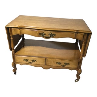 1960s French Provincial Tea or Bar Cart For Sale