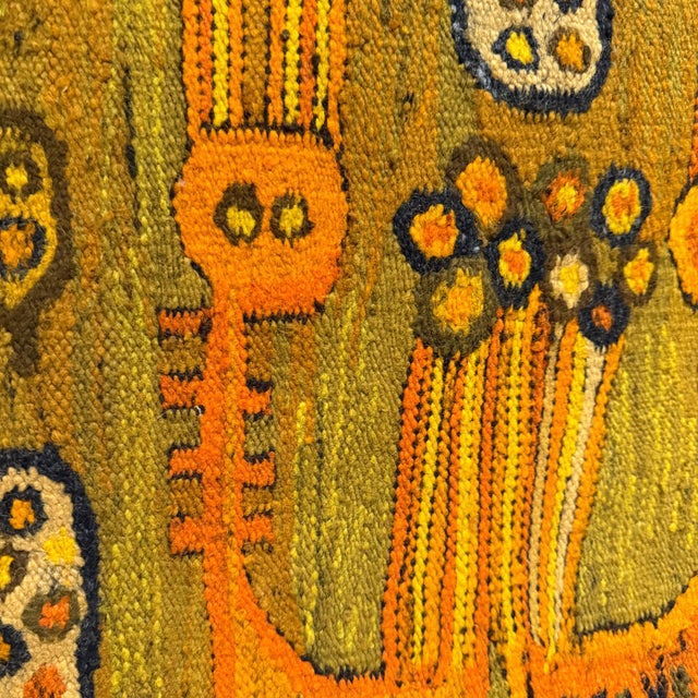 Textile Vintage 1970s Abstract Polish Tapestry Designed by Elżbieta Kaszycka Mid-Century For Sale - Image 7 of 16