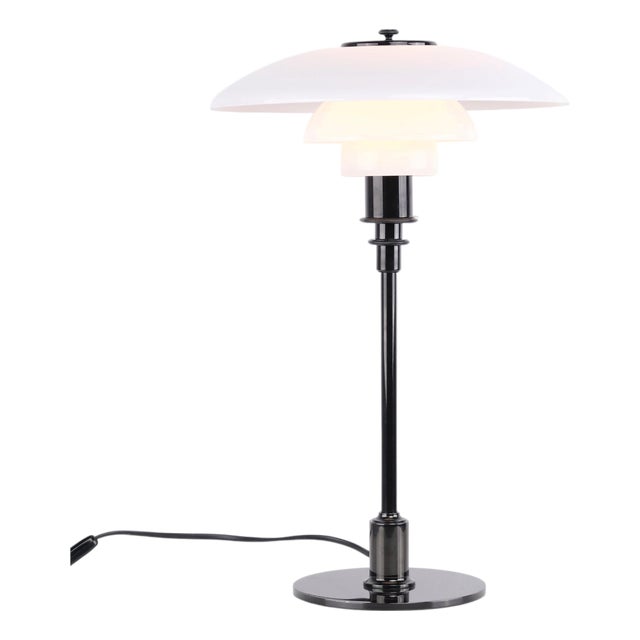 Model PH 3/2 Table Lamp in Black Metallised Brass attributed to Poul Henningsen for Louis Poulsen For Sale