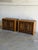 This pair of architectural end tables features a bold textured facade composed of multi-dimensional geometric wood blocks....