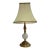 Vintage Hollywood Regency Solid Brass & Frosted Glass Orb Table Lamp For Sale