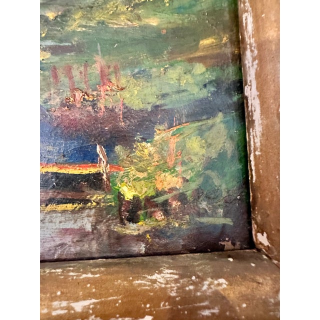 Beautiful Vintage Landscape Painting For Sale - Image 4 of 5