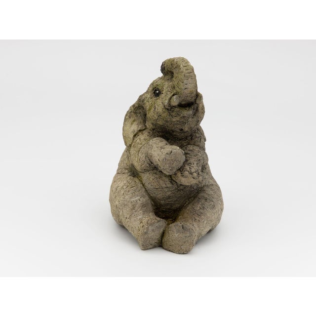 1990s Composite Stone Elephant Garden Statue, England Late 20th C. For Sale - Image 5 of 8
