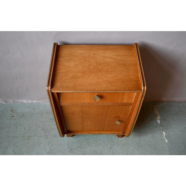 Vintage Bedside Table with Compass Legs, 1960s For Sale - Image 13 of 16