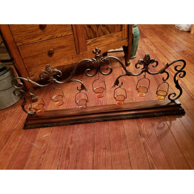3 Ft Wide, Large Metal Scroll Centerpiece or Mantle Candelabra Votive Display For Sale In Saint Louis - Image 6 of 6