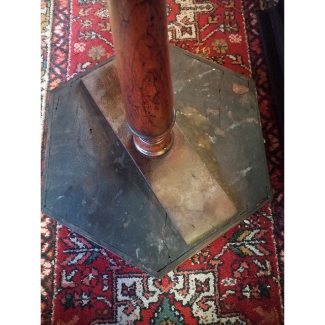 Brown 18th Century Burled Walnut Candle Tables - A Pair For Sale - Image 8 of 11