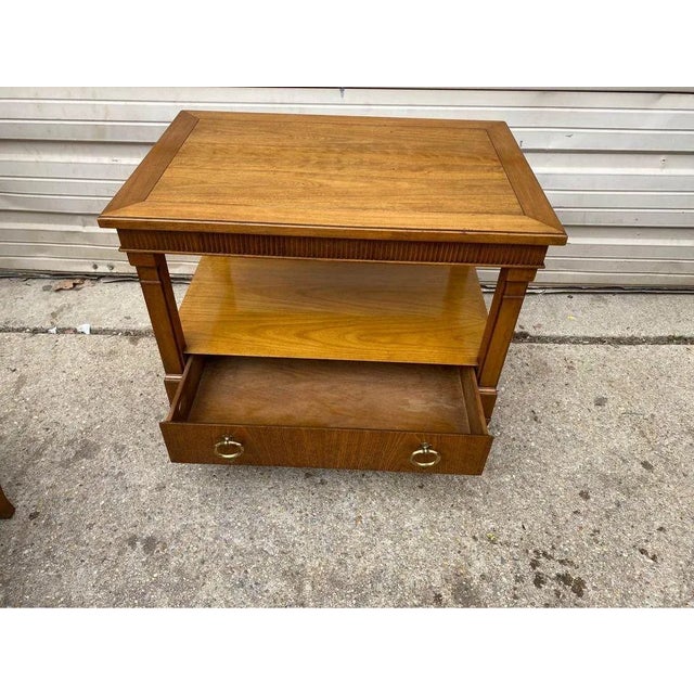 Mid 20th Century Pair of Vintage Baker Furniture Neoclassical Style Side Tables For Sale In Washington DC - Image 6 of 11