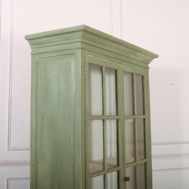 19th Century English Glazed Display Cabinet, 1890s For Sale - Image 10 of 12