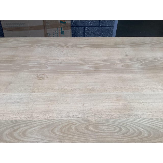 1940s French Farmhouse Stripped Solid-Plank Oak Fram Table For Sale - Image 5 of 12
