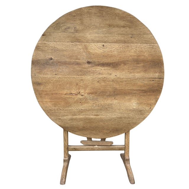 Early 20th Century Early 1900s French Oak Wine Tasting Table For Sale - Image 5 of 7