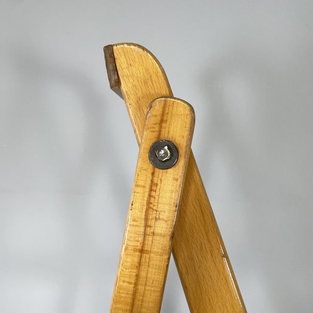 Wood Mid-Century Modern Italian Wooden Ladder by Fabbrica Scale Alberti, 1960s For Sale - Image 7 of 18