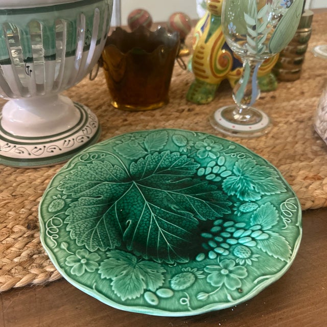 Ceramic French Magelica Plate For Sale - Image 7 of 8