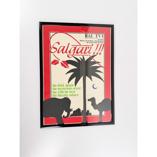 Vintage Rai Sandokan Promotional Poster by Gemma Fiorentini and Michela Papadia, 1970 For Sale - Image 12 of 13