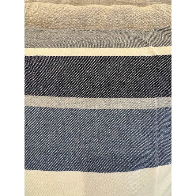 Thom Filicia Home for Eastern Accents Wainscot Denim Throw Pillows, Pair For Sale - Image 11 of 12