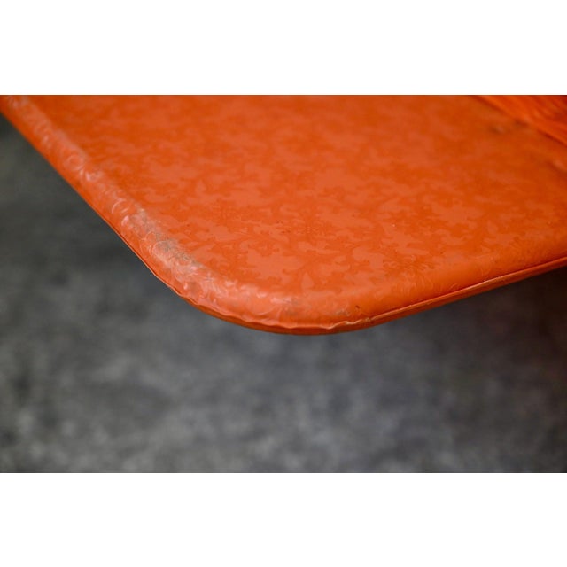 Folding Deck Chair in Aluminum and Orange PVC by Kurz, 1960s For Sale - Image 13 of 18