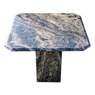 Postmodern Italian Cipollino Ondulato Marble Side Table, 1970s–1980s For Sale